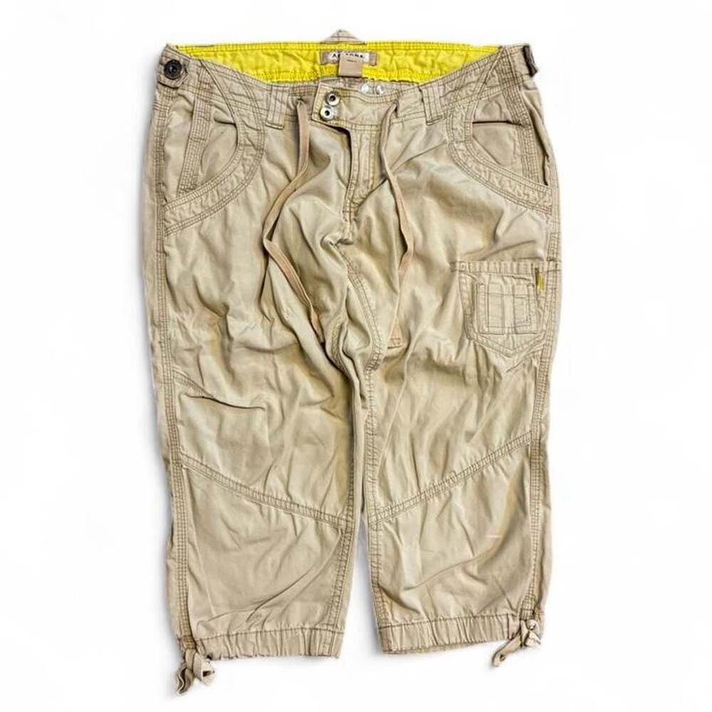 Arizona Jean Company Vintage Y2K Tan Cargo Capri Pants